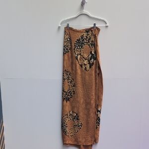 Brown and Black Patterned Skirt